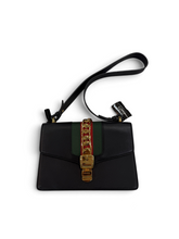 Load image into Gallery viewer, Gucci Black Pre-Owned Structured Shoulder Bag with Gold-Tone Hardware