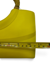 Load image into Gallery viewer, Cult Pre-Owned Gaia Nika Crystal-Embellished Yellow Leather Top Handle Bag