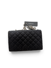 Load image into Gallery viewer, Versace Pre-Owned Black Quilted Velvet Medusa Chain Crossbody Bag