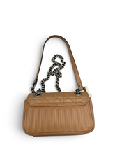 Load image into Gallery viewer, Gucci GG Pre-Owned Marmont Quilted Tan Leather Chain Shoulder Bag