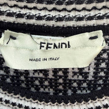 Load image into Gallery viewer, Fendi Pre-Owned Black & White FF Knit Short-Sleeve Top - view 3