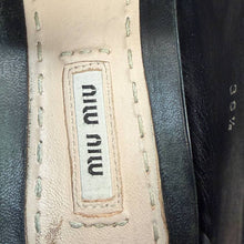 Load image into Gallery viewer, Miu Miu Pre-Owned Black Leather Cap-Toe Slip-On Sneakers - view 4