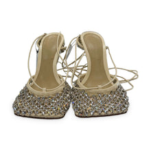 Load image into Gallery viewer, Bottega Veneta Pre-Owned Sparkle Stretch Lace-Up Sandals - view 1