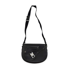 Load image into Gallery viewer, Christian Dior Pre-Owned Saddle Messenger Bag Black Leather - view 1