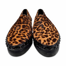 Load image into Gallery viewer, Prada Pre-Owned Leopard Calf Hair Platform Slip-Ons - view 1