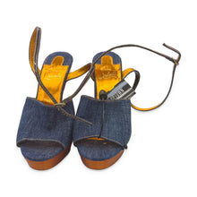 Load image into Gallery viewer, Christian Louboutin Pre-Owned Denim Platform Sandals - view 1