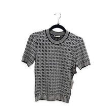Load image into Gallery viewer, Fendi Pre-Owned Black & White FF Knit Short-Sleeve Top - view 1