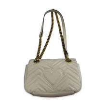 Load image into Gallery viewer, Gucci Pre-Owned GG Marmont Ivory Quilted Shoulder Bag - view 2