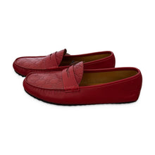 Load image into Gallery viewer, Gucci Pre-Owned Red GG Embossed Driving Loafers - view 2
