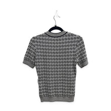 Load image into Gallery viewer, Fendi Pre-Owned Black & White FF Knit Short-Sleeve Top - view 2