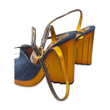 Load image into Gallery viewer, Christian Louboutin Pre-Owned Denim Platform Sandals - view 2