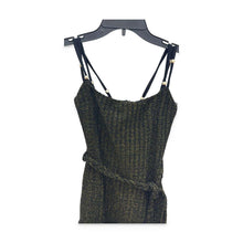 Load image into Gallery viewer, PatBO Pre-Owned Black Gold Pearl-Trim Mini Dress - view 3