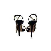 Load image into Gallery viewer, Jimmy Choo Pre-Owned Black & Gold Strappy Heels - view 3
