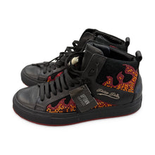 Load image into Gallery viewer, Philipp Plein Pre-Owned Black Crystal Flame Hi-Top Sneakers - view 3