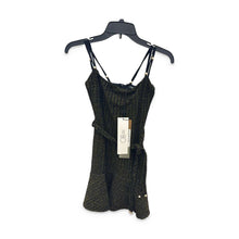Load image into Gallery viewer, PatBO Pre-Owned Black Gold Pearl-Trim Mini Dress - view 4
