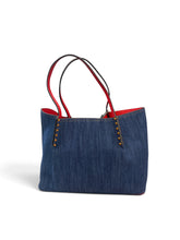 Load image into Gallery viewer, Christian Louboutin Pre-Owned Denim Tote Bag – Red Interior
