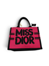 Load image into Gallery viewer, Dior Pre-Owned Blue Canvas Tote Bag with Graphic Print
