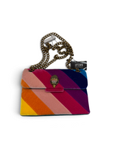 Load image into Gallery viewer, Kurt Geiger London Pre-Owned Rainbow Velvet Chain Crossbody Bag
