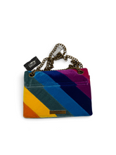 Load image into Gallery viewer, Kurt Geiger London Pre-Owned Rainbow Velvet Chain Crossbody Bag
