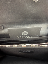 Load image into Gallery viewer, Versace Pre-Owned Black Quilted Velvet Medusa Chain Crossbody Bag
