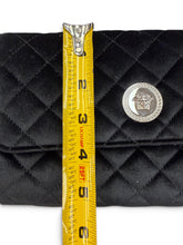 Load image into Gallery viewer, Versace Pre-Owned Black Quilted Velvet Medusa Chain Crossbody Bag
