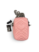 Load image into Gallery viewer, Gucci Pre-owned GG Marmont Pink Matelassé Mini Crossbody Bag
