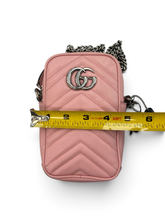 Load image into Gallery viewer, Gucci Pre-owned GG Marmont Pink Matelassé Mini Crossbody Bag

