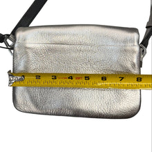Load image into Gallery viewer, AllSaints Pre-Owned Silver Metallic Leather Crossbody Bag
