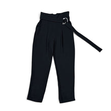 Load image into Gallery viewer, Pinko Black Cropped Belted Women Dress Pants 4 size
