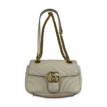 Load image into Gallery viewer, Gucci Pre-Owned GG Marmont Ivory Quilted Shoulder Bag - view 1

