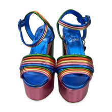 Load image into Gallery viewer, Christian Louboutin Pre-Owned Rainbow Metallic Platform Sandals US 8 - view 1
