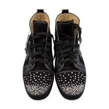 Load image into Gallery viewer, Christian Louboutin Pre-Owned Black Crystal-Embellished High-Top Sneakers - view 1
