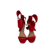 Load image into Gallery viewer, Aminah Abdul Jillil Pre-Owned Red Satin Bow Sandals - view 2
