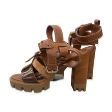 Load image into Gallery viewer, Christian Louboutin Pre-Owned Brown Platform Sandals 7.5 - view 2
