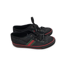 Load image into Gallery viewer, Gucci Pre-Owned Black Web Stripe Low-Top Sneakers - view 2

