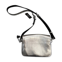 Load image into Gallery viewer, AllSaints Pre-Owned Silver Metallic Leather Crossbody Bag - view 2
