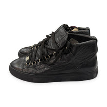 Load image into Gallery viewer, Balenciaga Pre-Owned Black Leather High-Top Sneakers - view 2
