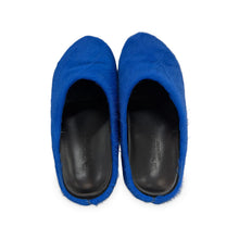 Load image into Gallery viewer, Marni Pre-Owned Blue Long Hair Calfskin Fussbett Sabots - view 3
