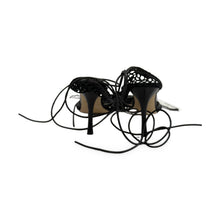 Load image into Gallery viewer, Bottega Veneta Pre-Owned Black Lace-Up Mesh Sandals - view 3
