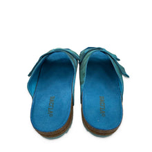 Load image into Gallery viewer, SIA Pre-Owned Blue Camo Cork Footbed Slide Sandals Size 7 - view 3
