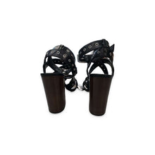 Load image into Gallery viewer, Valentino Garavani Pre-Owned Black Rockstud Heeled Sandals - view 3
