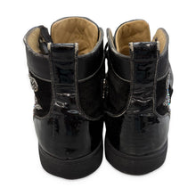 Load image into Gallery viewer, Christian Louboutin Pre-Owned Black Crystal-Embellished High-Top Sneakers - view 3
