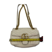 Load image into Gallery viewer, Gucci Pre-Owned GG Marmont Ivory Quilted Shoulder Bag - view 5
