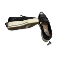 Load image into Gallery viewer, Miu Miu Pre-Owned Black Leather Cap-Toe Slip-On Sneakers - view 5
